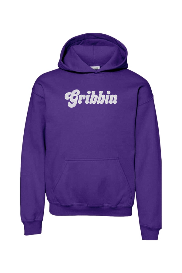 Gribbin: YOUTH Heavy Hooded Sweatshirt (FullFront Embroidery)