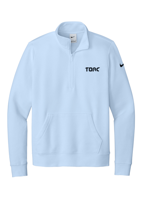 Torc: Nike LADIES Club Fleece Sleeve Swoosh 1/2-Zip (Embroidered)