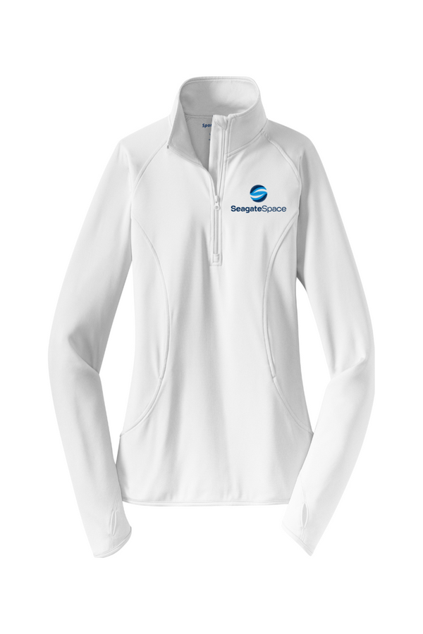 Seagate Space: LADIES Stretch 1/4-Zip Pullover (Embroidered)