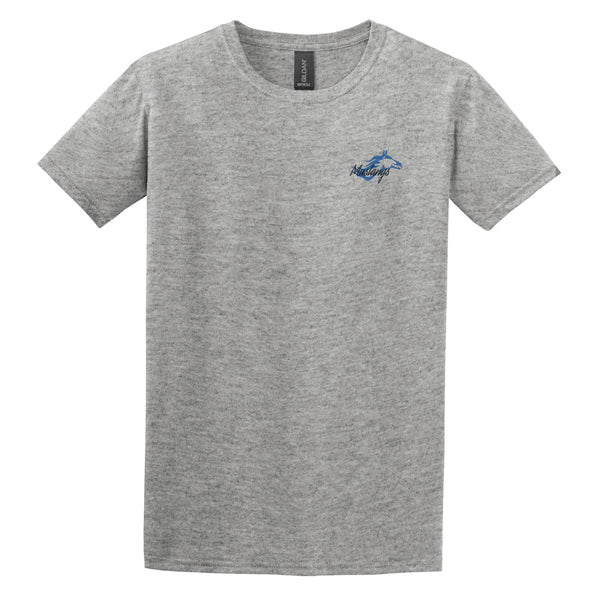 Mustangs: Embroidered Adult SoftStyle T-shirt