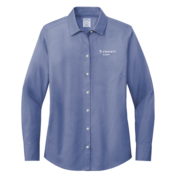 Clearent: Ladies Brooks Brothers Wrinkle-Free Stretch Pinpoint Shirt