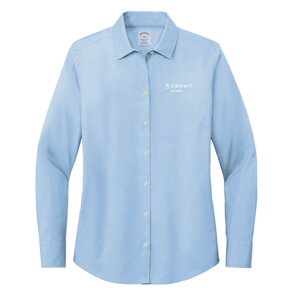 Clearent: Ladies Brooks Brothers Wrinkle-Free Stretch Pinpoint Shirt