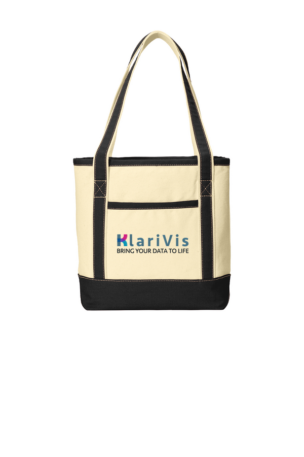 KlariVis: Medium Cotton Canvas Boat Tote