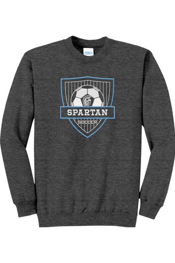 Spartan Soccer: Embroidered Fleece Crewneck Sweatshirt