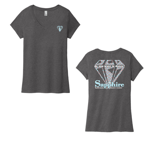 Sapphire: Women's Perfect Tri V-neck Tee (24 Piece Minimum)