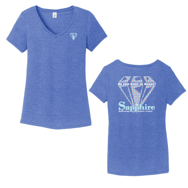 Sapphire: Women's Perfect Tri V-neck Tee (24 Piece Minimum)