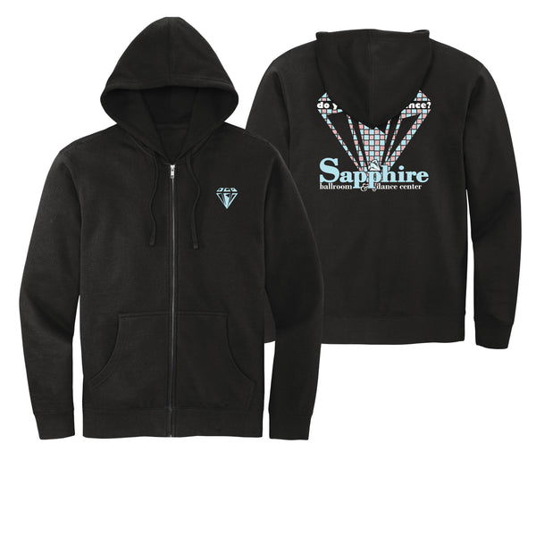 Sapphire: Ringspun Fleece Full-Zip Hoodie (24 Piece Minimum)