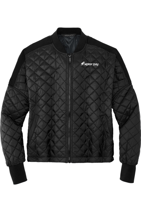 Xplor Pay: LADIES Boxy Quilted Jacket (Embroidered)