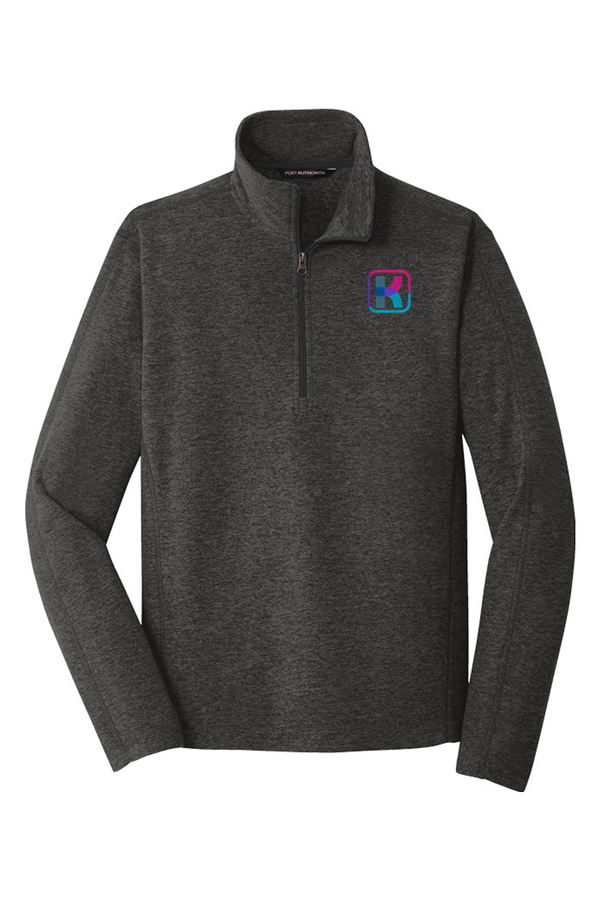 KlariVis: ADULT Heather Microfleece 1/2-Zip Pullover (with Sleeve Logo)