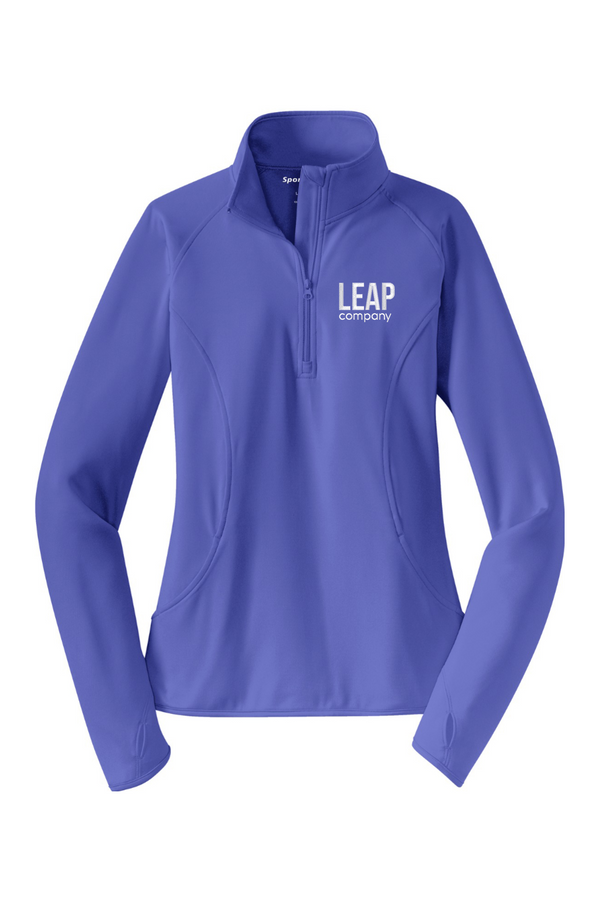 Leap: LADIES Sport-Wick Stretch 1/2-Zip Pullover