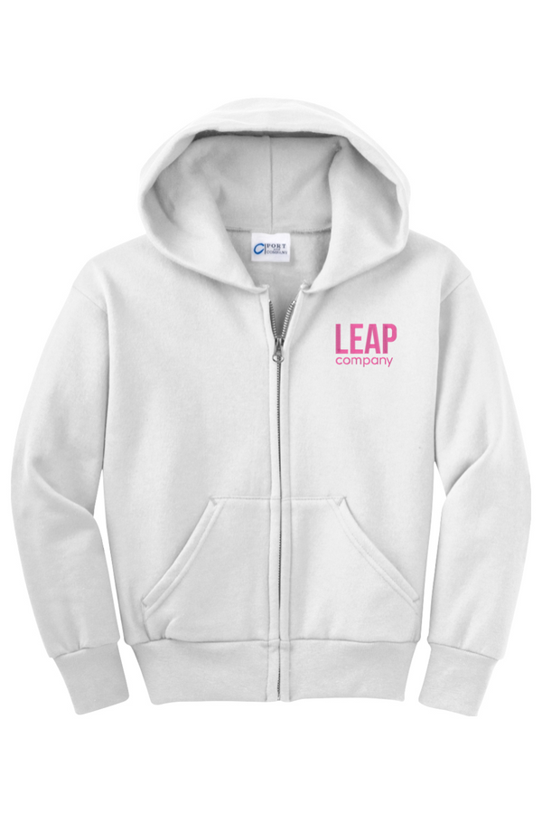 Leap: YOUTH Fleece Full-Zip Hooded Sweatshirt