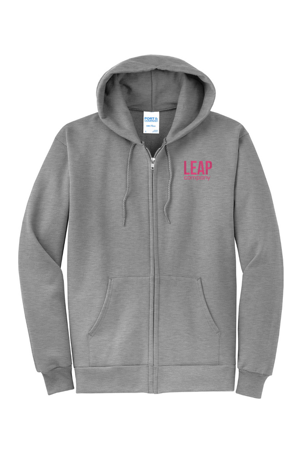 Leap: ADULT Fleece Full-Zip Hooded Sweatshirt