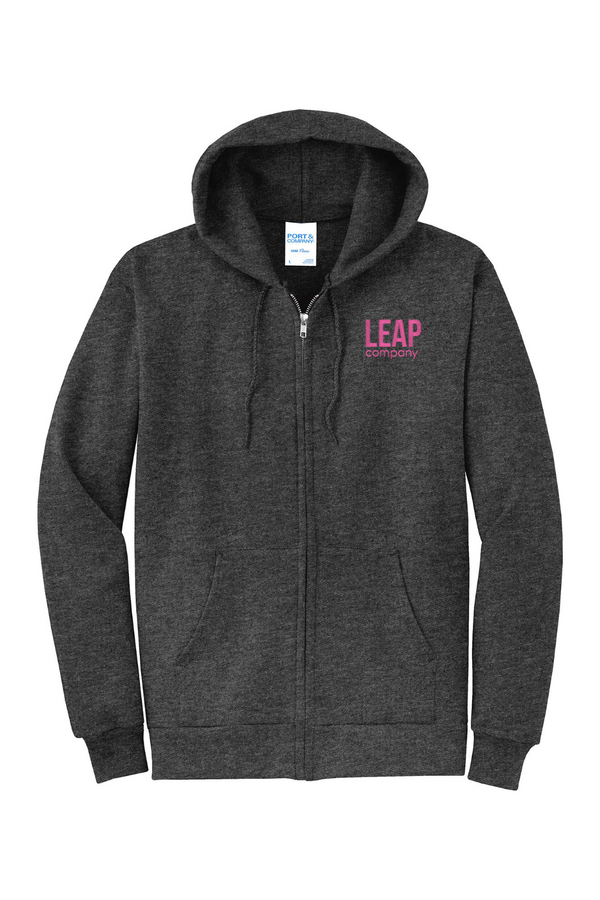 Leap: ADULT Fleece Full-Zip Hooded Sweatshirt