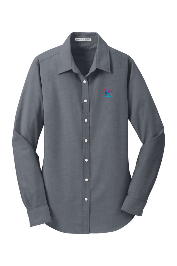 KlariVis: LADIES Oxford Shirt (with Sleeve Logo)