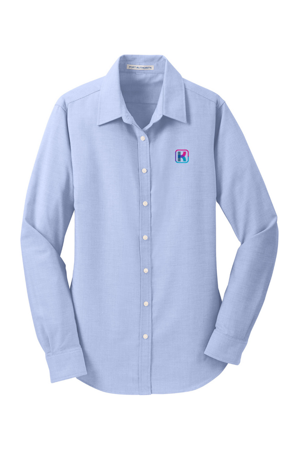 KlariVis: LADIES Oxford Shirt (with Sleeve Logo)