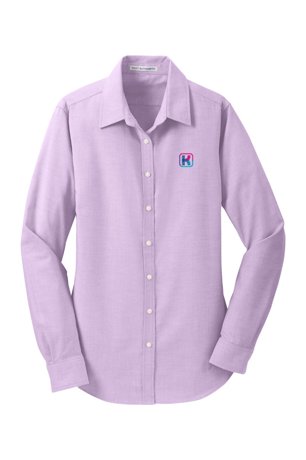 KlariVis: LADIES Oxford Shirt (with Sleeve Logo)