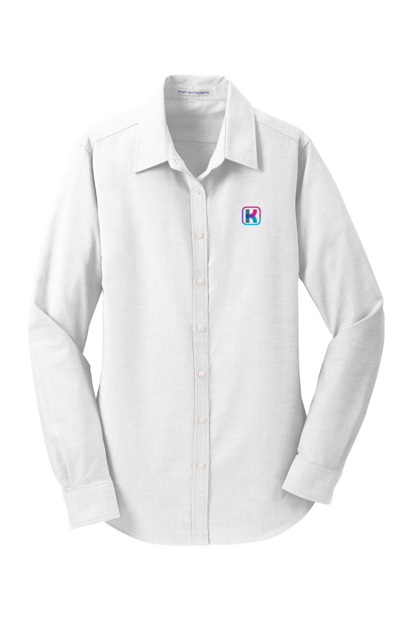 KlariVis: LADIES Oxford Shirt (with Sleeve Logo)