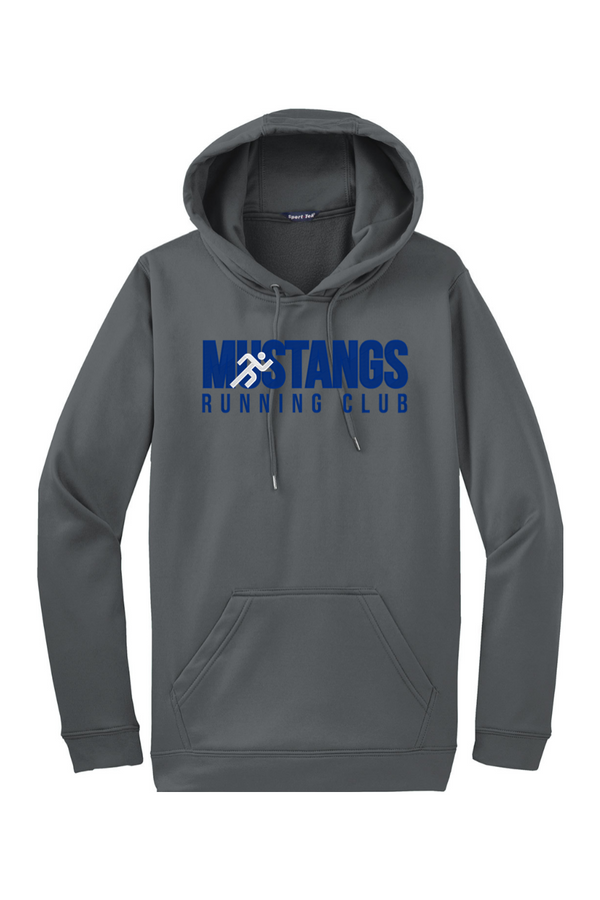 Mustangs Running Club: ADULT Embroidered Sport-Wick Fleece Hooded Pullover