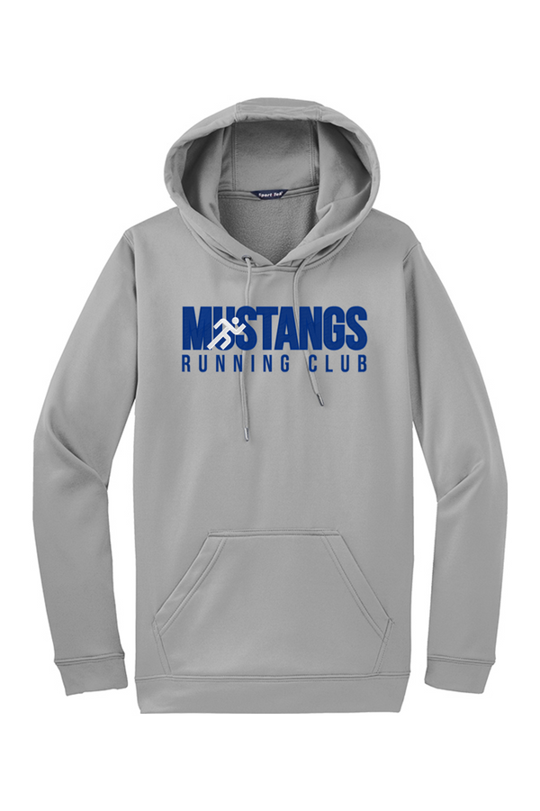 Mustangs Running Club: ADULT Embroidered Sport-Wick Fleece Hooded Pullover