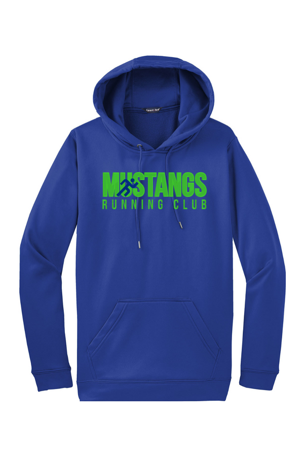 Mustangs Running Club: ADULT Embroidered Sport-Wick Fleece Hooded Pullover