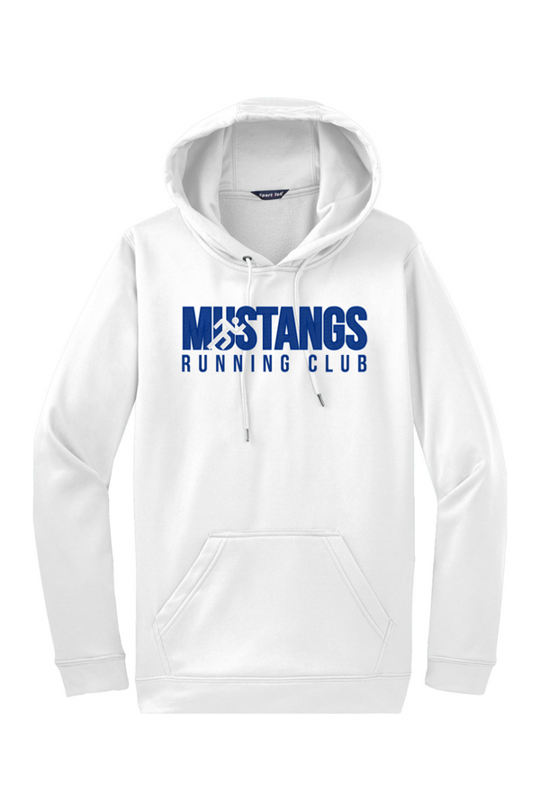 Mustangs Running Club: ADULT Embroidered Sport-Wick Fleece Hooded Pullover