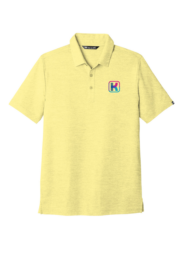 KlariVis: Travis Mathew ADULT Oceanside Heather Polo (with Sleeve Logo)