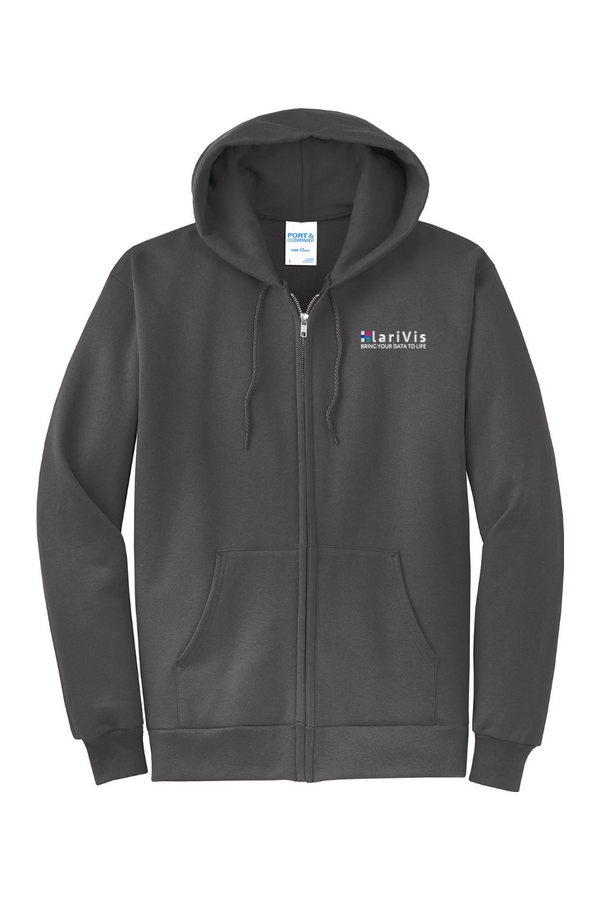 KlariVis: ADULT Fleece Full-Zip Hooded Sweatshirt