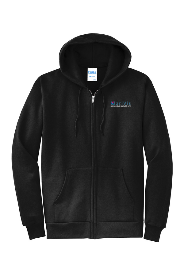 KlariVis: ADULT Fleece Full-Zip Hooded Sweatshirt