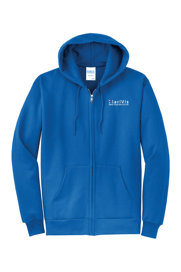 KlariVis: ADULT Fleece Full-Zip Hooded Sweatshirt