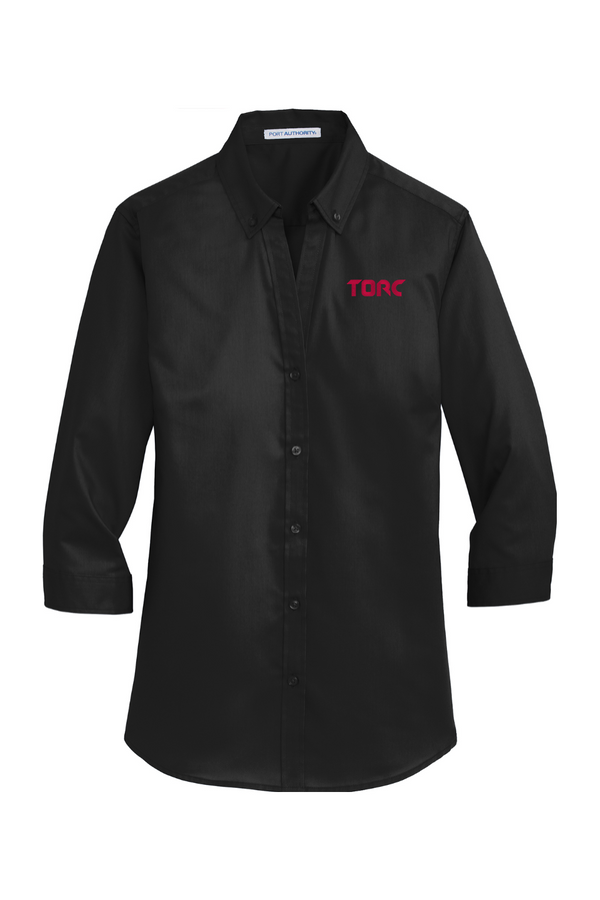 Torc: LADIES 3/4-Sleeve SuperPro Twill Shirt