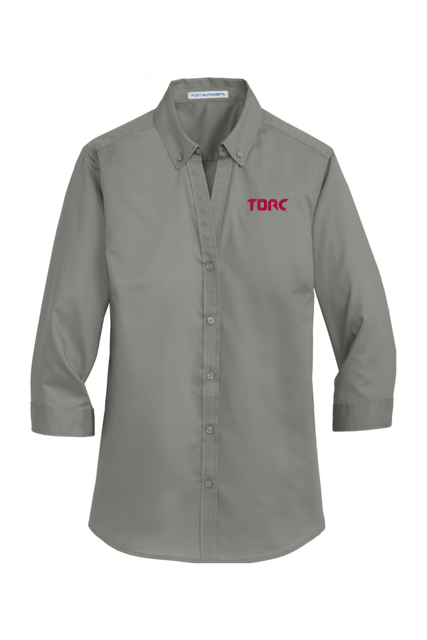 Torc: LADIES 3/4-Sleeve SuperPro Twill Shirt