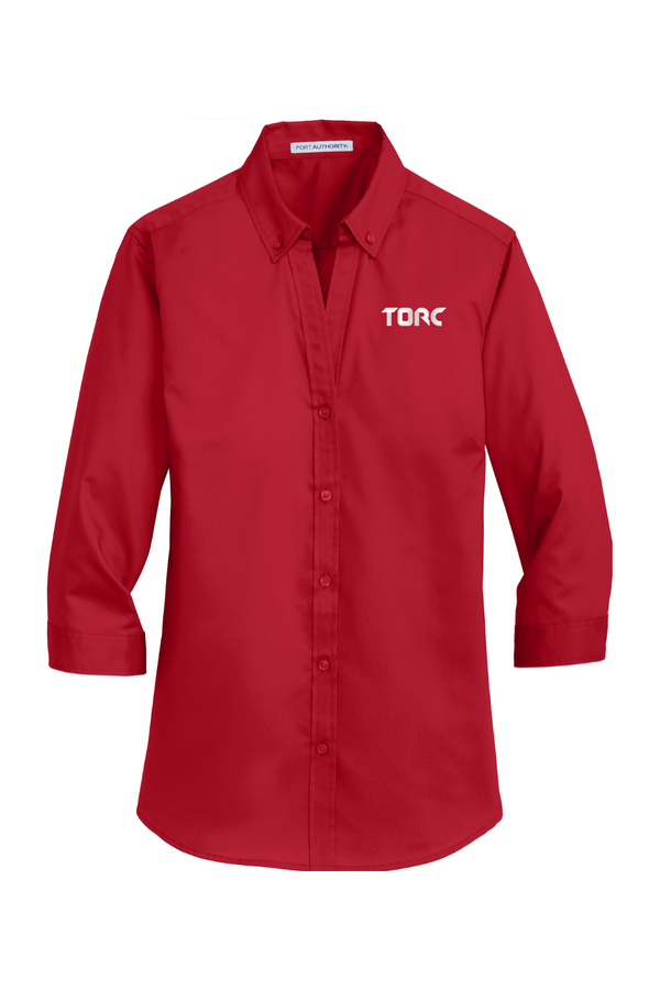 Torc: LADIES 3/4-Sleeve SuperPro Twill Shirt