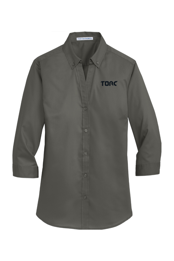 Torc: LADIES 3/4-Sleeve SuperPro Twill Shirt