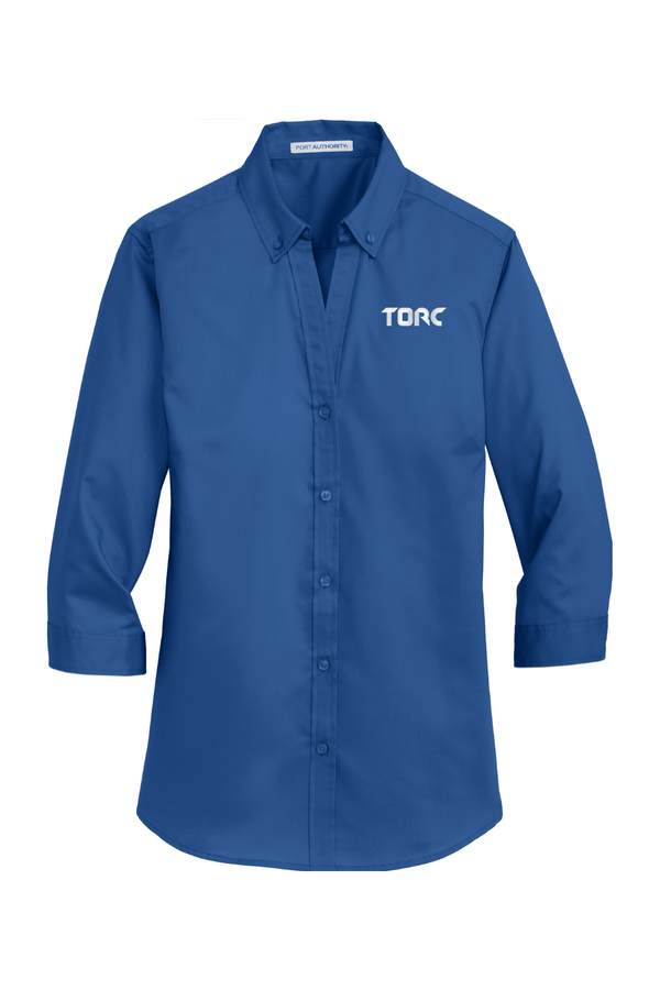 Torc: LADIES 3/4-Sleeve SuperPro Twill Shirt