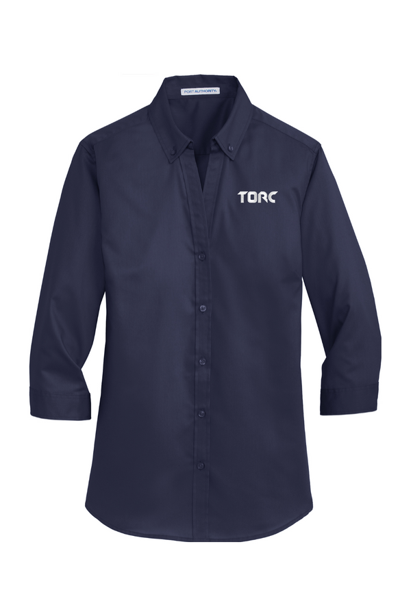 Torc: LADIES 3/4-Sleeve SuperPro Twill Shirt