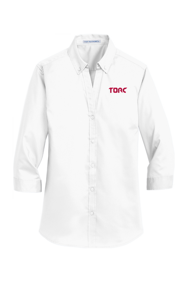 Torc: LADIES 3/4-Sleeve SuperPro Twill Shirt