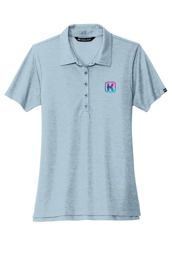 KlariVis: Travis Mathew LADIES Oceanside Heather Polo (with Sleeve Logo)