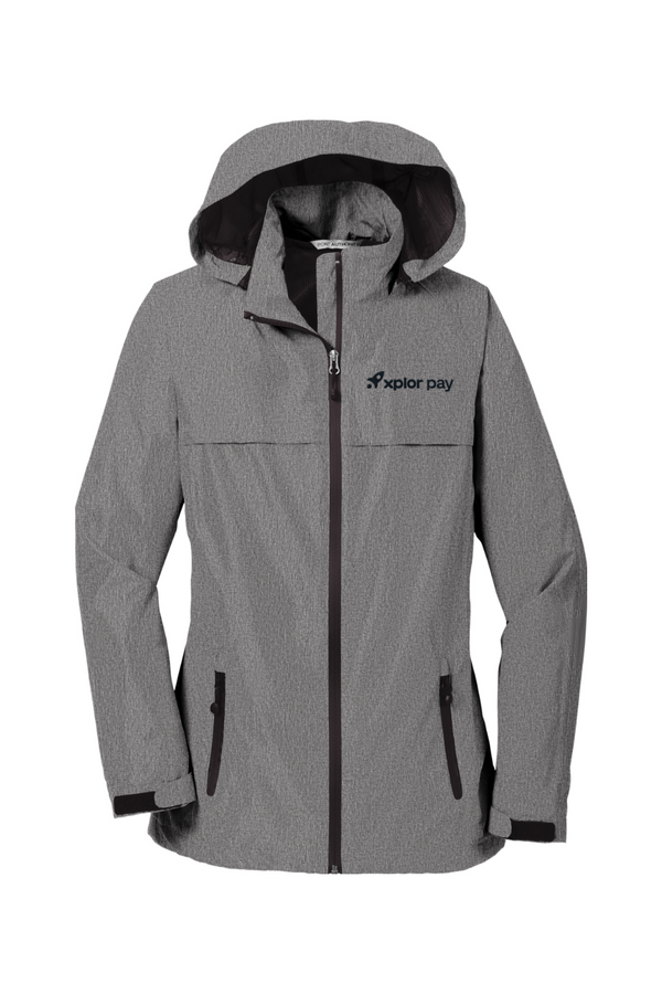 Xplor Pay: LADIES Waterproof Jacket with Travel Pouch (Embroidered)