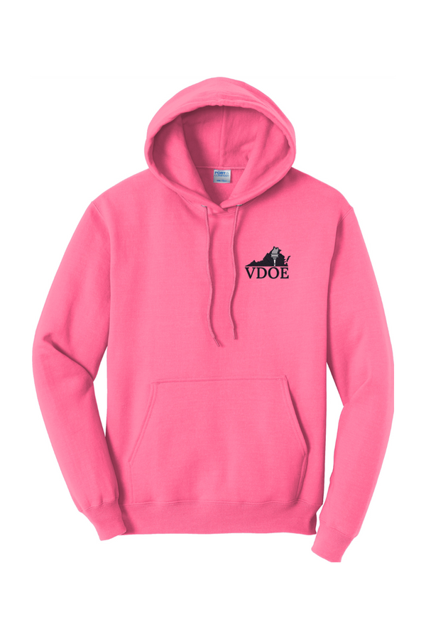 VDOE: ADULT Neon Fleece Pullover Hooded Sweatshirt