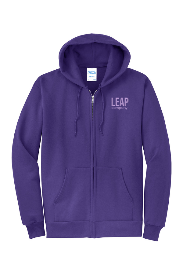 Leap: ADULT Fleece Full-Zip Hooded Sweatshirt