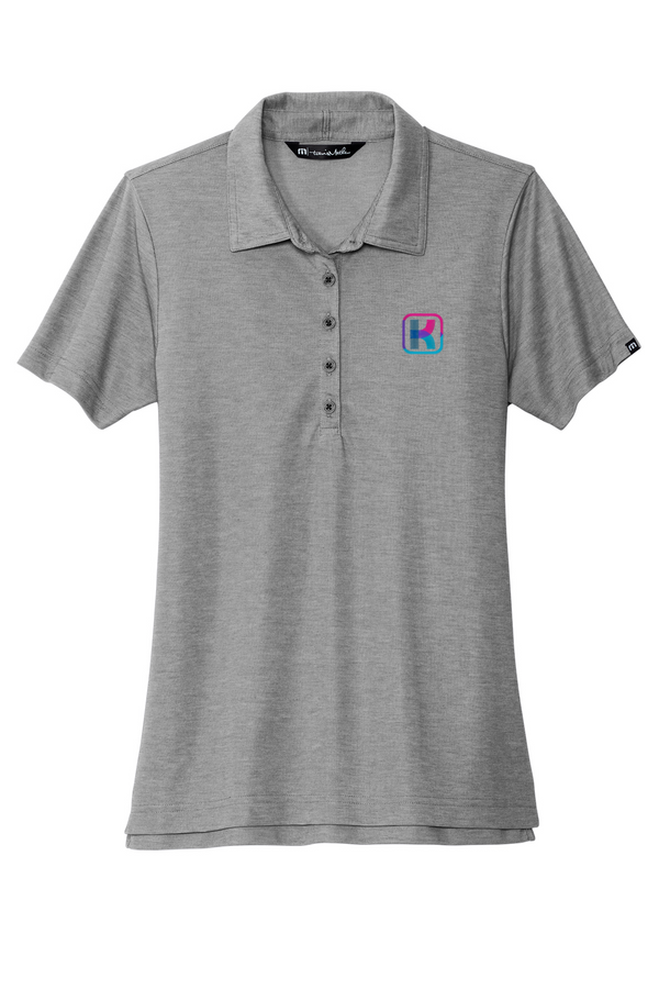 KlariVis: Travis Mathew LADIES Oceanside Heather Polo (with Sleeve Logo)