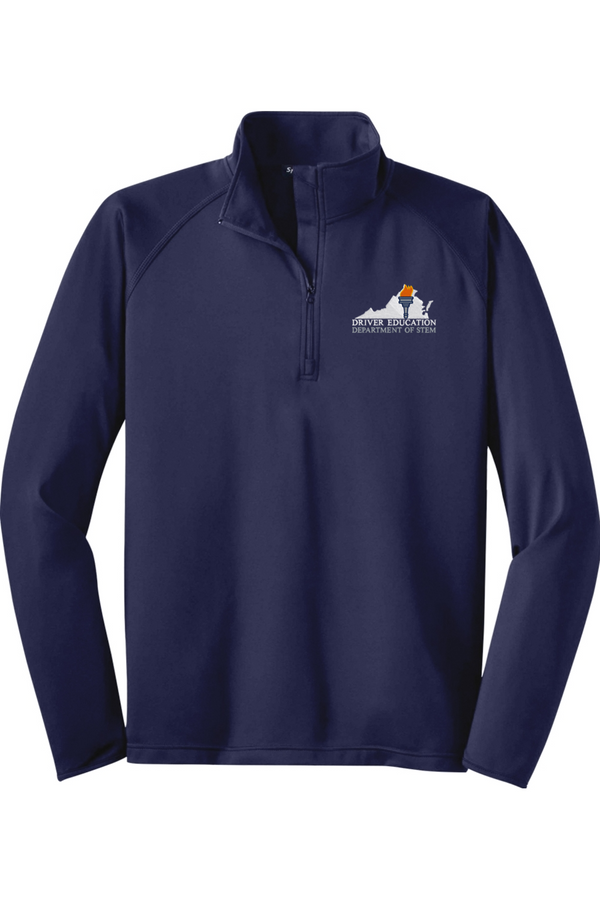 VDOE Driver Ed: ADULT Sport-Wick Stretch 1/2-Zip Pullover