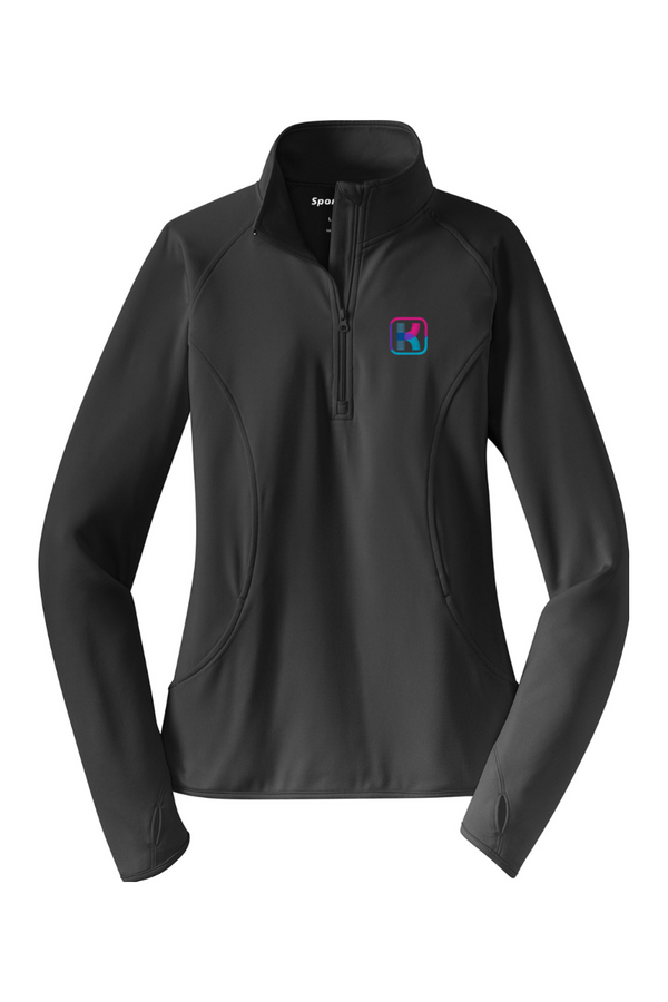 KlariVis: LADIES Sport-Wick Stretch 1/4-Zip Pullover (with Sleeve Logo)