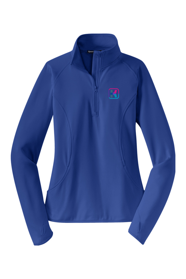 KlariVis: LADIES Sport-Wick Stretch 1/4-Zip Pullover (with Sleeve Logo)