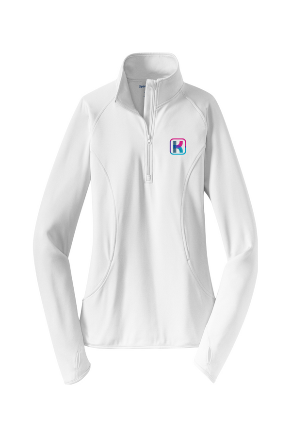 KlariVis: LADIES Sport-Wick Stretch 1/4-Zip Pullover (with Sleeve Logo)