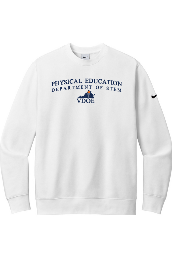 VDOE Physical Ed: Nike ADULT Club Fleece Sleeve Swoosh Crew