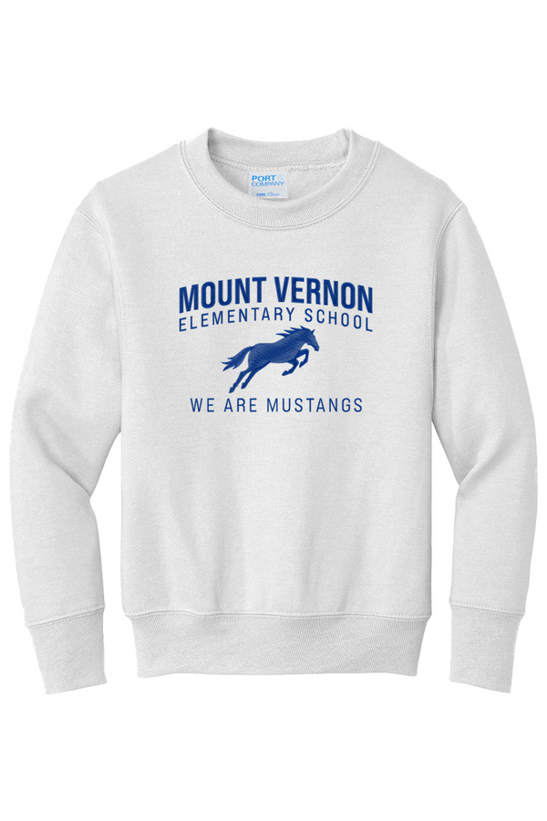 MVES: YOUTH Fleece Crewneck Sweatshirt (FullFront Embroidery)