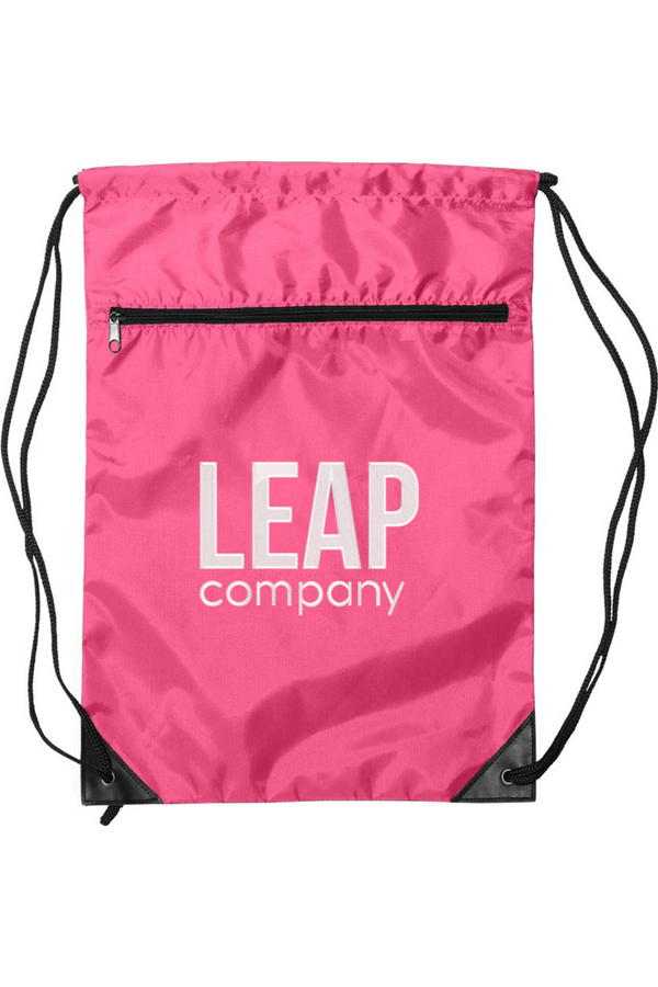 Leap: Zippered Drawstring Backpack