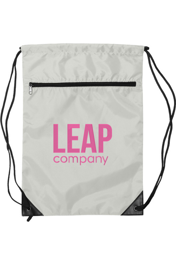 Leap: Zippered Drawstring Backpack