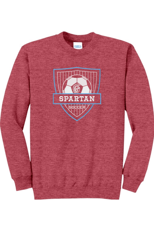 Spartan Soccer: Embroidered Fleece Crewneck Sweatshirt